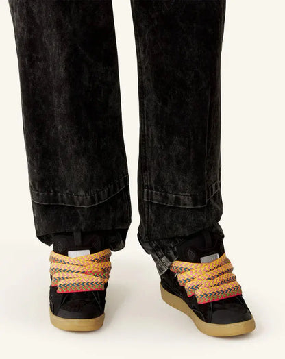 Lanvin Curb Noir Et Multicolore