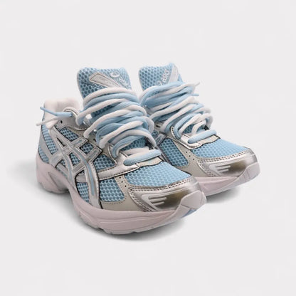 GEL-1130 Denim Pure Silver - Double Laces