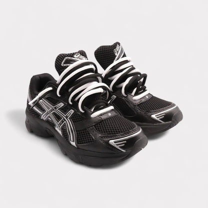 GEL-1130 Black Pure Silver - Double Laces (GS)