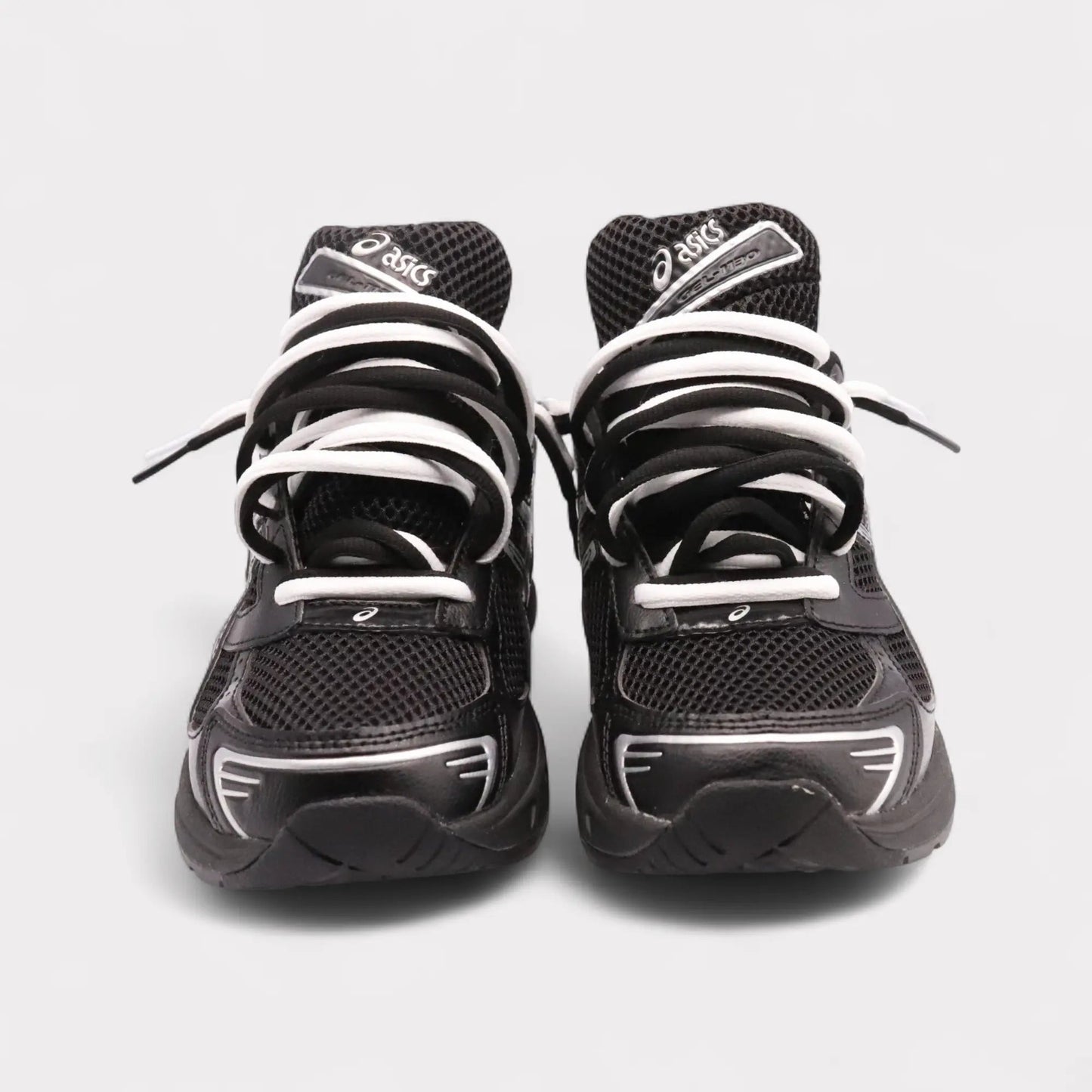 GEL-1130 Black Pure Silver - Double Laces (GS)