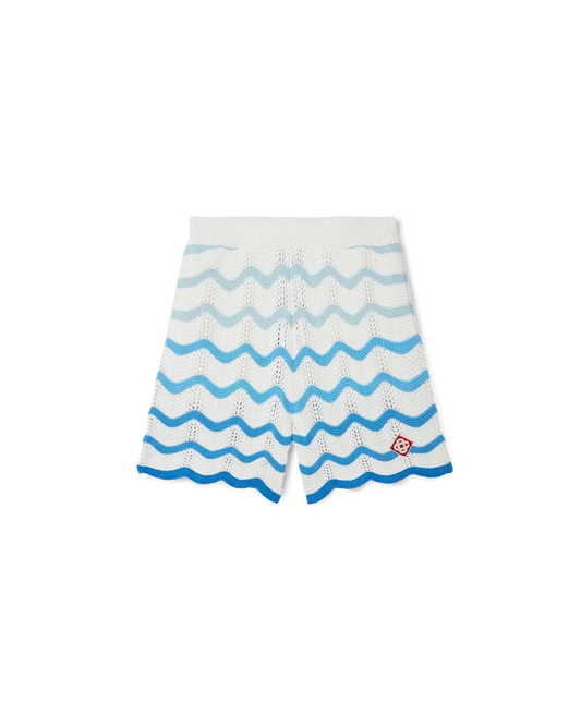 Wavy Gradient Crochet Shorts - Casablanca