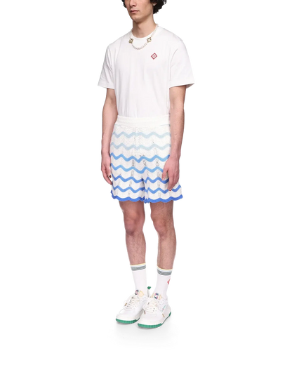 Wavy Gradient Crochet Shorts - Casablanca