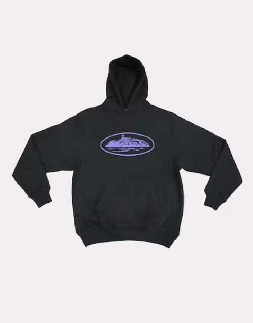 Pull Corteiz Avec Capuche Noir Et Violet