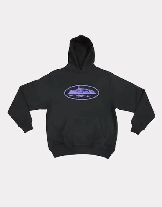 Pull Corteiz Avec Capuche Noir Et Violet