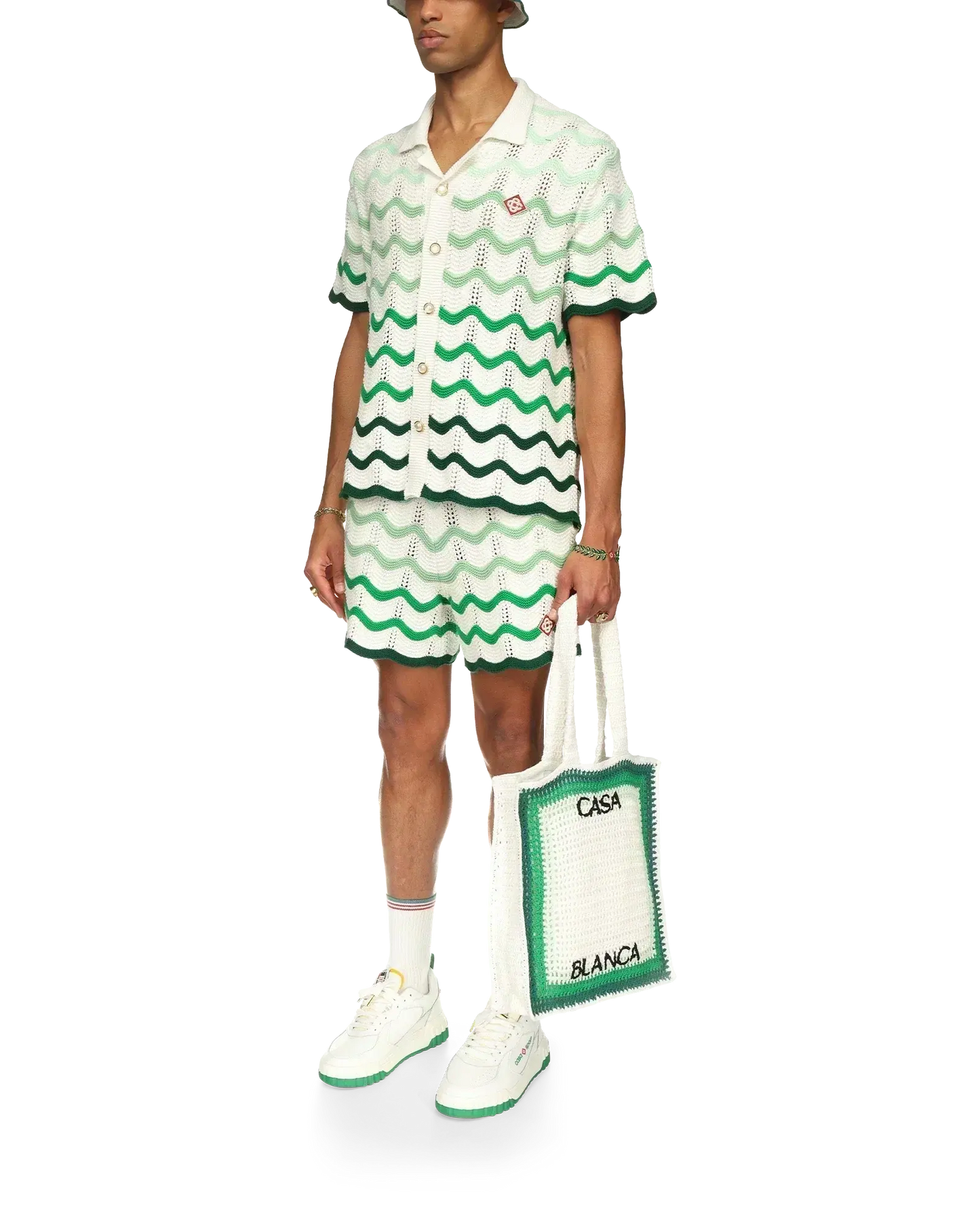 Wavy Gradient Crochet Shorts - Casablanca (2)