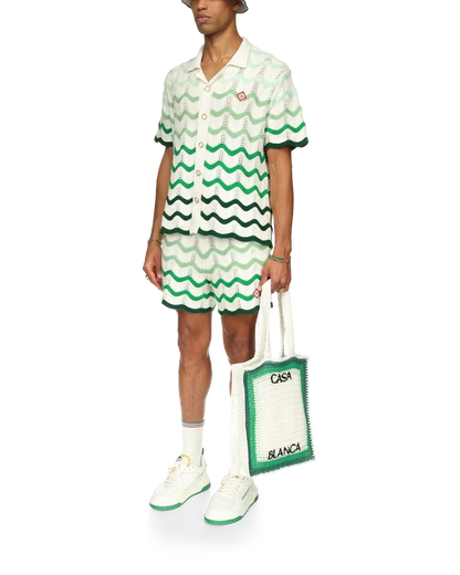 Wavy Gradient Crochet Shorts - Casablanca (2)