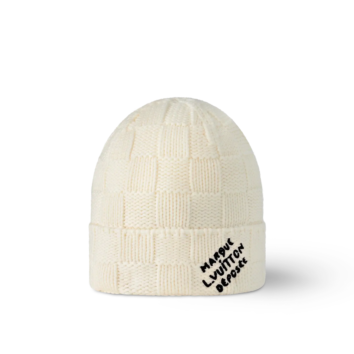 Bonnet et Écharpe Damier Snug Crème