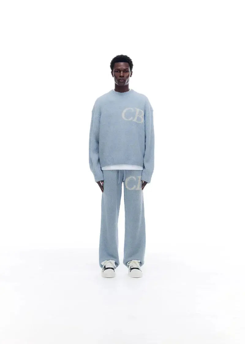 Pull CB Logo Knit Bleu CIel