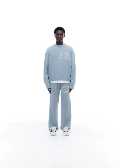 Pull CB Logo Knit Bleu CIel