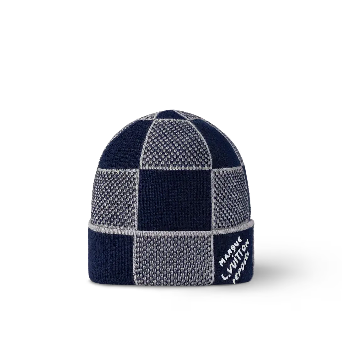 Bonnet et Écharpe Damier Heritage Bleu