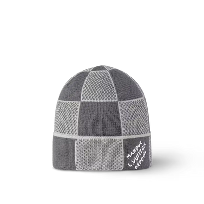 Bonnet et Écharpe Damier Heritage Gris