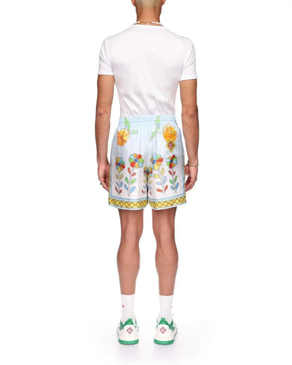 Yoruba Flowers Silk Shorts