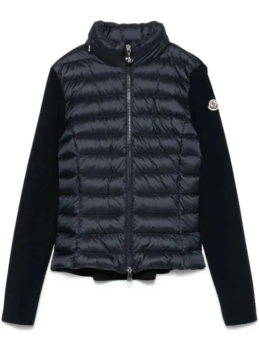 Moncler Cardigan Zippé à Design Matelassé