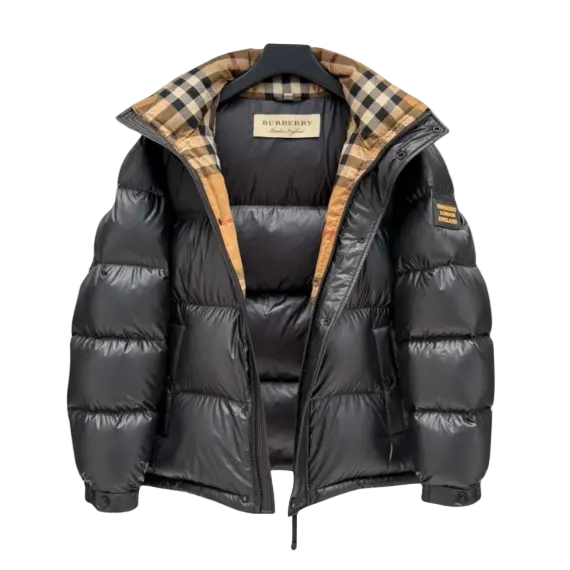Burberry Doudoune Noir intérieur Beige