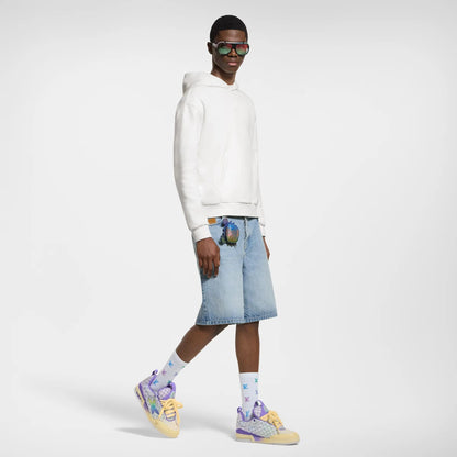 LV Skate Logo Incrusté Violet Et Multicolore