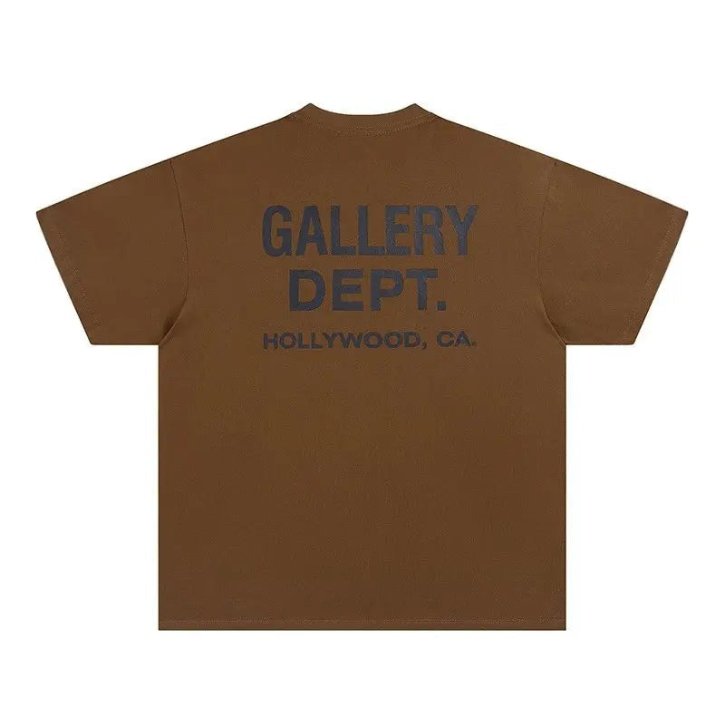 T-Shirt Gallery Dept. Marron Foncé Et Noir