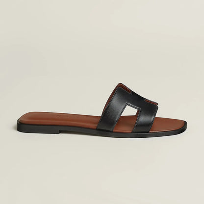 Sandales Oran Noir Et Gold