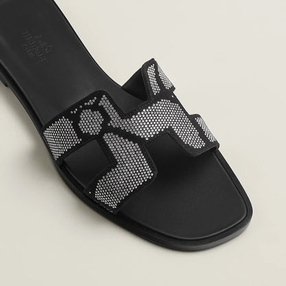 Sandales Oran Noir Cristal