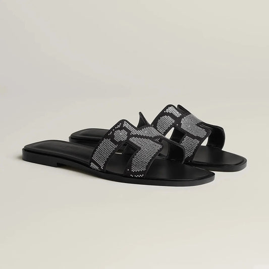 Sandales Oran Noir Cristal