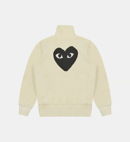 Sweat zippé CDG Sans Capuche Beige