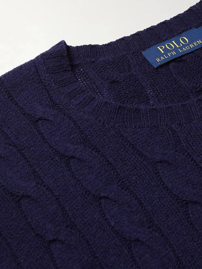 Pull Ralph Lauren En Laine Bleu Marine